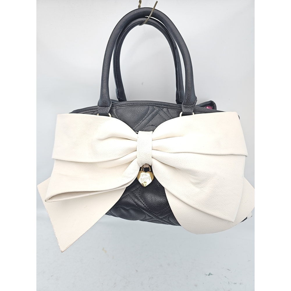 Betsey Johnson Heart Quilted Bow Satchel